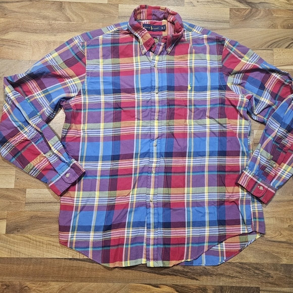 Ralph Lauren Plaid Button Down Shirt Men’s XL - Picture 2 of 8